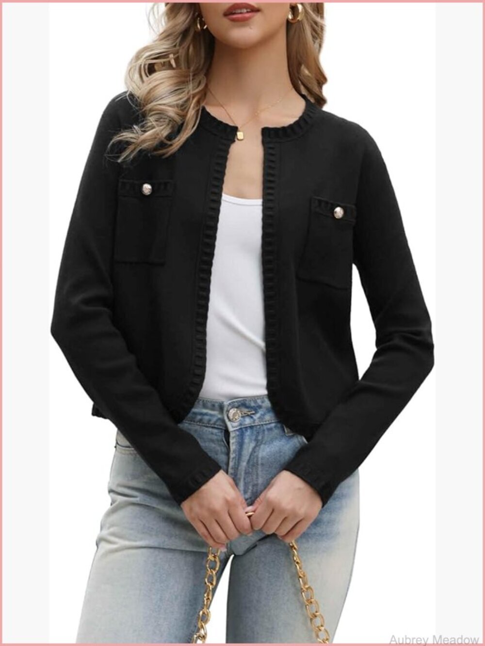 Open Front Knit Long Sleeve Cardigan Shrug Sweater